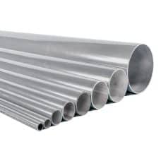 Assorted sizes of industrial metal pipes